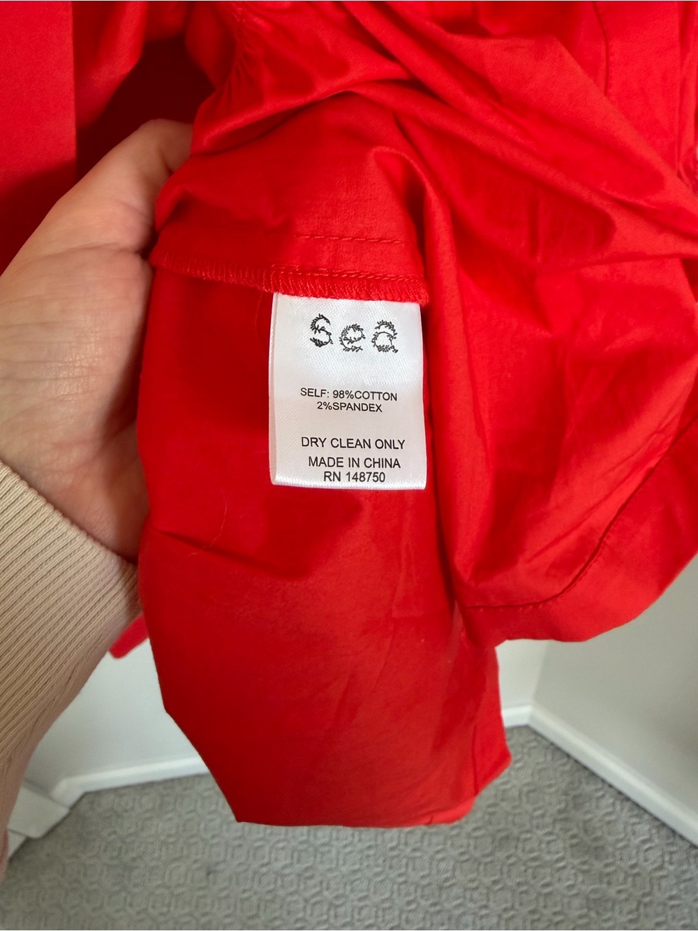 Sea New York “Gaia” Scarlet Smocked Dress, Size 10 - EUC - Picture 8 of 13